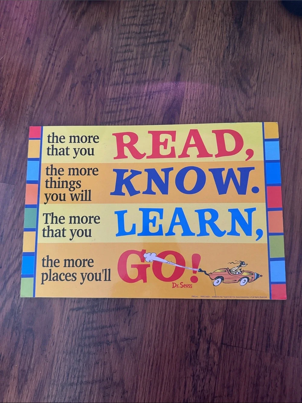 Dr. Seuss Yellow Read Know Learn Go! Wall Art C1.B.2R